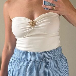 H&M white bandeau top